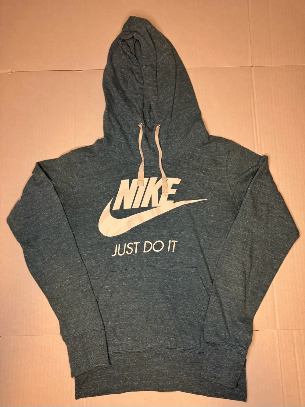 Nike Women's Teal Pullover Hoodie with White Logo